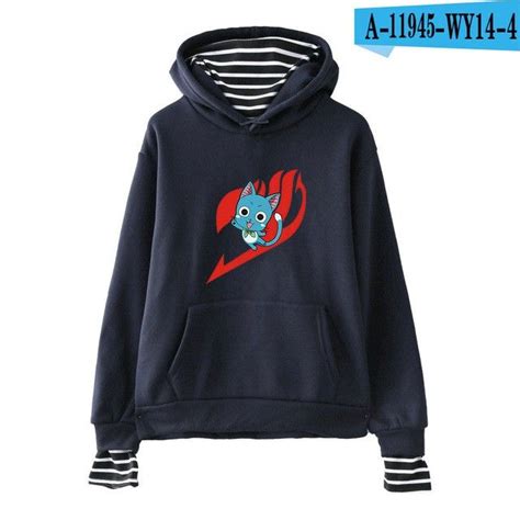 Fairy Tail Women Hoodies Sweatshirts Fake Two Pieces Casual Harajuku