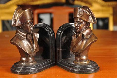 Pair Napoleon Bonaparte Bronze Bust Bookends