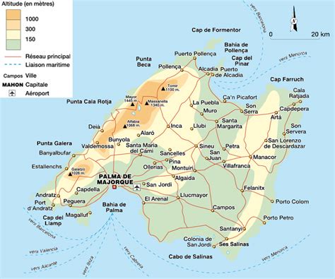 Majorque Carte Voyage Carte Plan