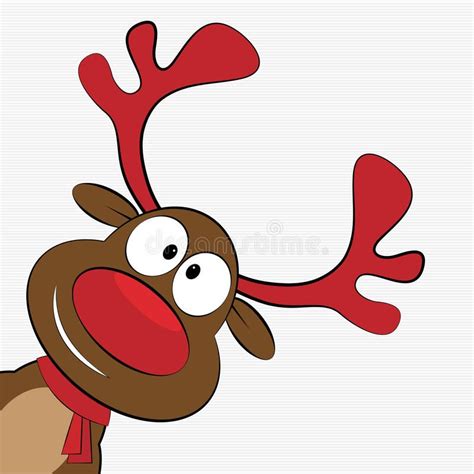 Christmas Reindeer Vector Illustration Of Cute Cartoon Christmas