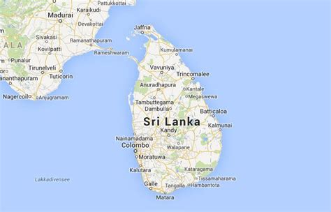 Mapa De Sri Lanka Donde Está Queda País Encuentra Localización