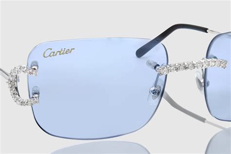 Cartier Stainless Steel C Decor Diamond Glasses 32ct Uverly