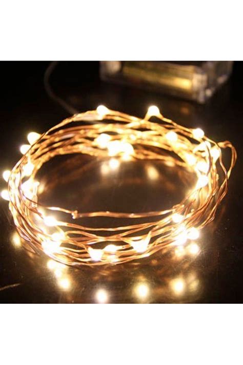 2m 20led Coppersliver Wire Battery Seed Fairy Lights Warm White