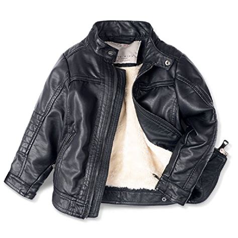 Ljyh Boys Leather Jacket New Spring Childrens Collar Motorcycle Faux