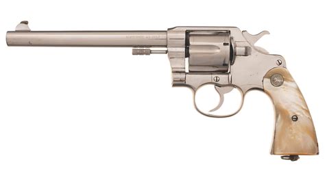 Colt New Service Double Action Revolver With Pearl Grips Rock Island