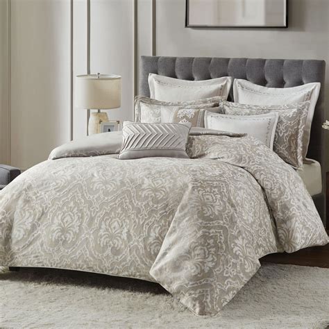 Manor Platinum Gray 9 10 Pc Duvet Style Comforter Bed Set By Madison Park