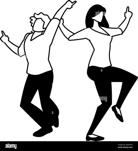 Two People Dancing Silhouette