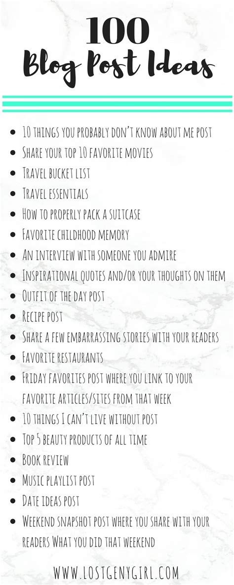 100 Lifestyle Blog Post Ideas Kay Buell Blog Writing Blog Topics