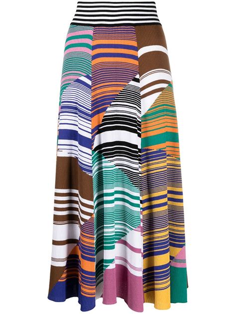 missoni striped knit skirt brown knit skirt striped knit a line skirts