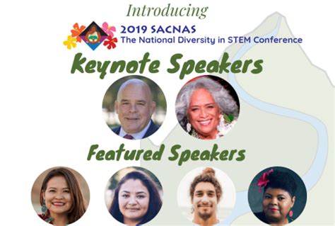 Sacnas Announces Keynote And Featured Speakers For 2019 Sacnas The