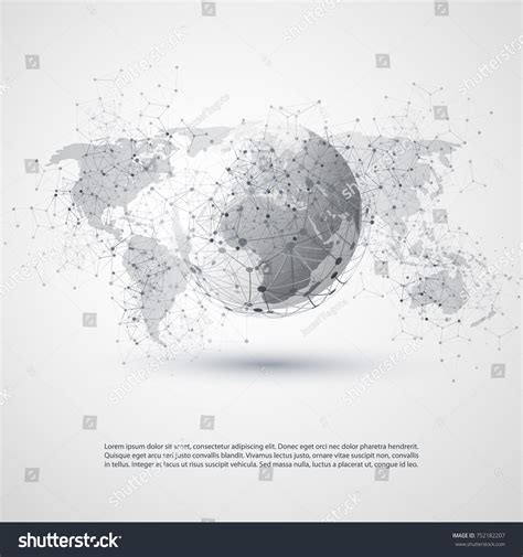 Cloud Computing Networks Concept World Map Stock Vector Royalty Free