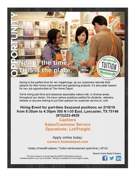 We utilize our buying power as a large association of individuals and. The Home Depot is hiring in the Southern sector of Dallas ...