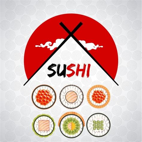 Variety Of Sushi Logo Vector Free Download