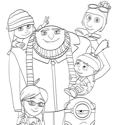 Here is a coloring sheet of kevin dressed in his golf clothes. Despicable Me Pages 3 Coloring Pages