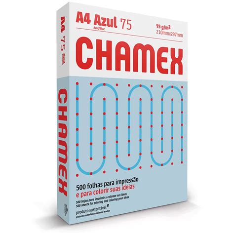 Papel Chamex Azul A4 75 Gr 210x297 Procomp Distribuidora