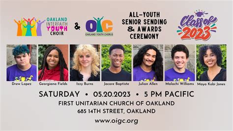 Oakland Interfaith Gospel Choir All Youth Senior Sending Award Ceremony