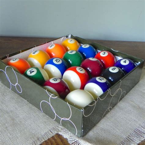 Pool Billiard Balls Stripes And Solid Colorful Numbered Full