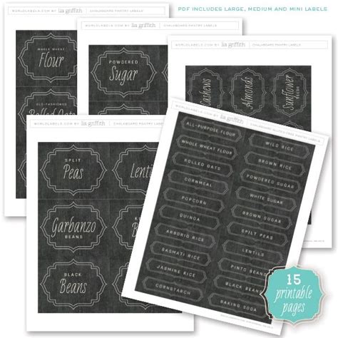 Four Black And White Printable Labels With The Wordss Name On Them
