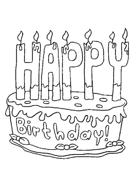 Download Happy Birthday coloring pages. Free Printable Happy ...