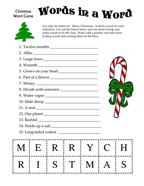 Puzzles To Print Free Xmas Theme Fill In The Blanks Puzzle Free
