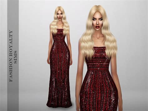 Elie Saab Fall 2013 Glitter Red Gown The Sims 4 Catalog