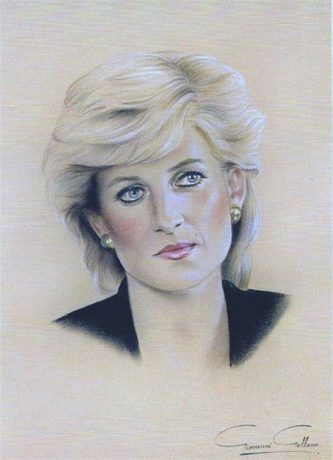 A Print With Mount Of One Of My Pastel Paintings Of Diana Princess Of