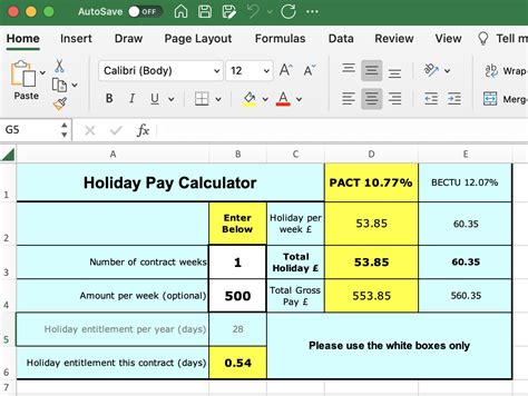 Holiday Pay Calculator — The Tv Watercooler