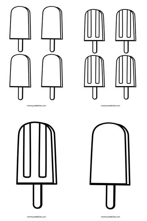Free Printable Popsicle Templates So Many Cute Ones