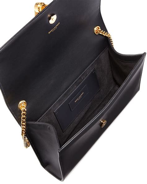Saint Laurent Monogram Kate Medium Tassel Chain Bag Black