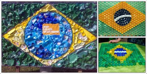 16 Bandeiras Do Brasil Feita De Materiais Recicláveis Educação