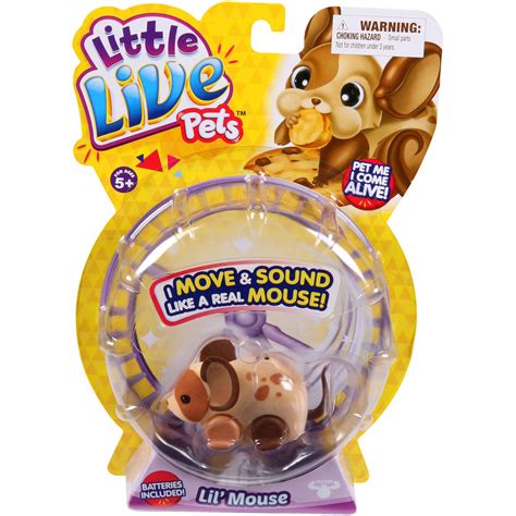 Moose Toys Little Live Pets Season 1 Lil' Mouse Single Pack, Crumbs ...