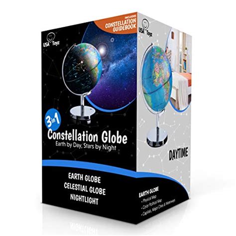 Usa Toyz Illuminated Globe Of The World With Stand 3in1 World Globe