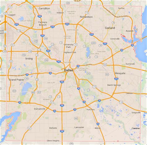 Dallas County Texas Color Map