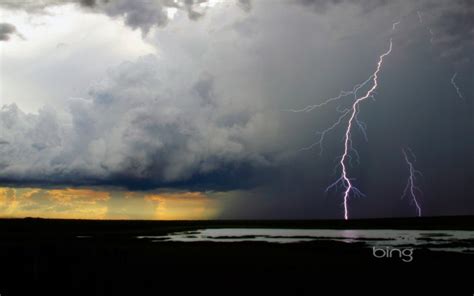 Lightning Cracks In A Cloud Filled Sky Kakadu National Park Northern Territory Australia Hd
