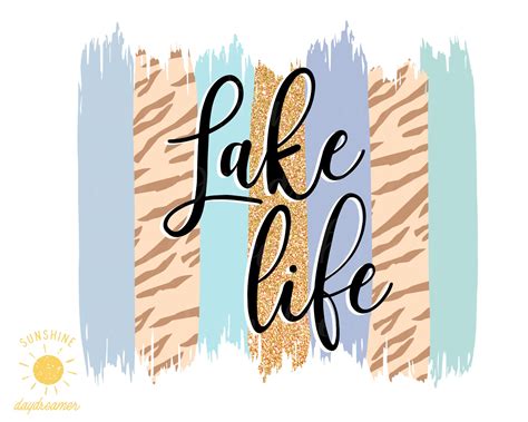 Lake Life Sublimation Png Brush Stoke Sublimation File Etsy