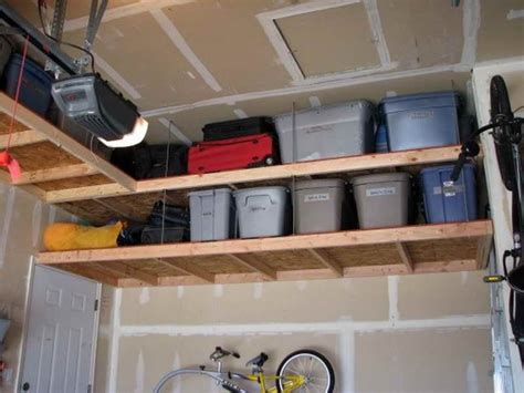 Overhead Shelving Ideas For Garage Garage Shelving Plans Diy Overhead