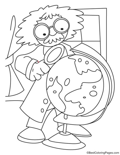Scientist Coloring Page Download Free Scientist Coloring Page For