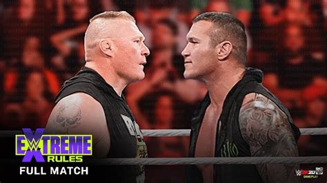 Randy Orton Vs Brock Lesnar Wwe Championship Match Youtube