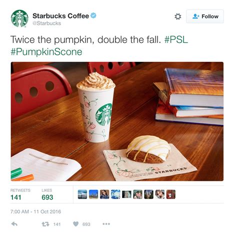 In This Advertisement Starbucks Is Using Twitter To Promote The Pumpkin Spiced Latte And The