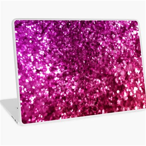 Pink Sparkly Glitter Laptop Skins Redbubble
