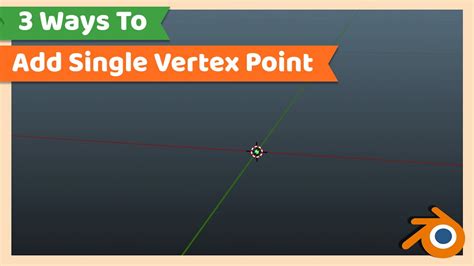 How To Add Single Vertex Point Blender Tutorial Youtube