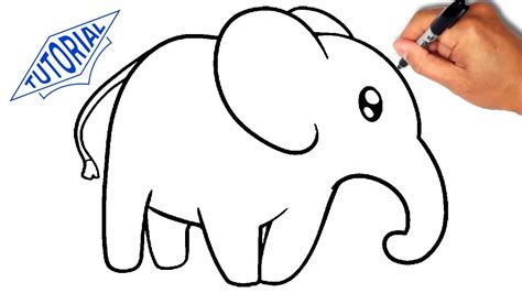 How To Draw An Elephant For Kids Simple Youtube