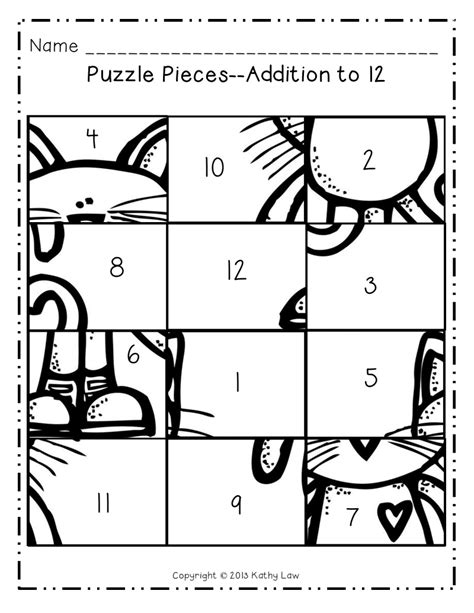 Second grade math worksheet printables cover basics such as counting and ordering as well as addition and subtraction, and include the exciting topics of measurement, geometry, and algebra. Picture Puzzles - Addition to 12.pdf | Pete the cat, Maths ...