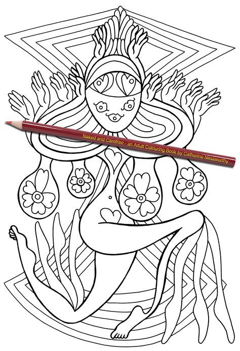 Naked And Carefree An Adult Colouring Book By Catherine Nessworthy