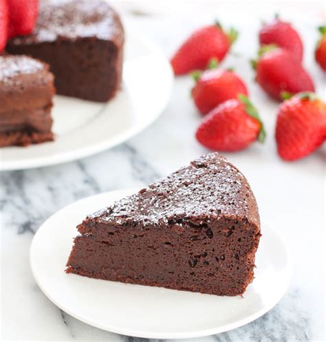 In a large glass bowl, add the chocolate chips and butter. 3 Ingredient Flourless Chocolate Cake - Kirbie's Cravings