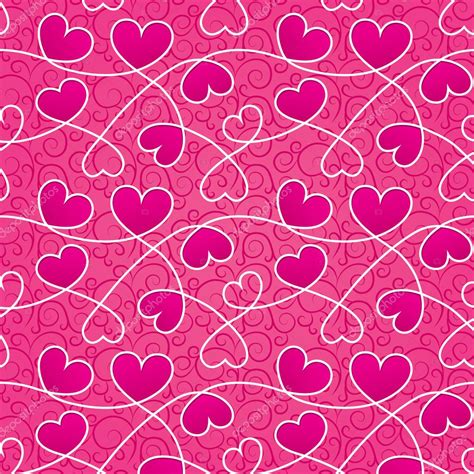 Texture For A Valentine Day With Pink Hearts And Vintage Pattern Stock Vector Image By