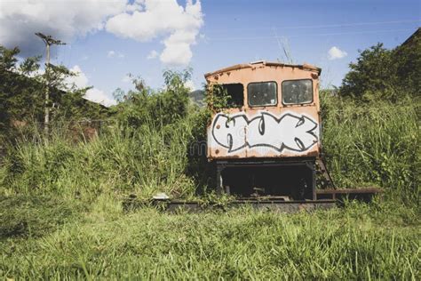 Old Abandoned Railroad Car Stock Image Image Of Locomotive 206355659