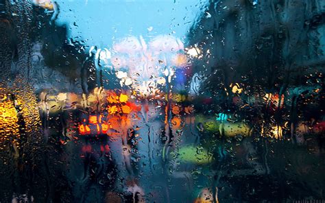 Rain City Lights Hd Wallpaper Peakpx
