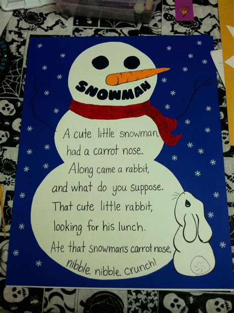 Snowman Poem Preschool Paringin St2