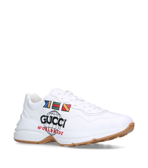 Gucci Rhyton Worldwide Sneakers In White For Men Save 10 Lyst